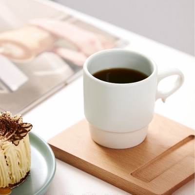 Ly sứ mug Hasami Nhật uống cà phê trà 280ml CAFE DE KONA