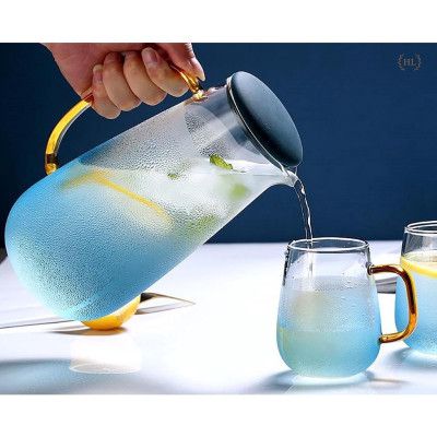 Bộ bình cốc thủy tinh chịu nhiệt Aqua Ocean 2022 | Bộ Bình Cốc Thủy Tinh Xanh Chịu Lực Chịu Nhiệt Siêu Nhẹ Đun Trực Tiếp