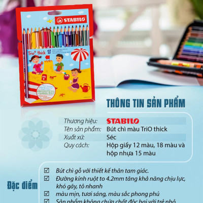 Bút chì màu STABILO Trio CL203 - Tím than (385)