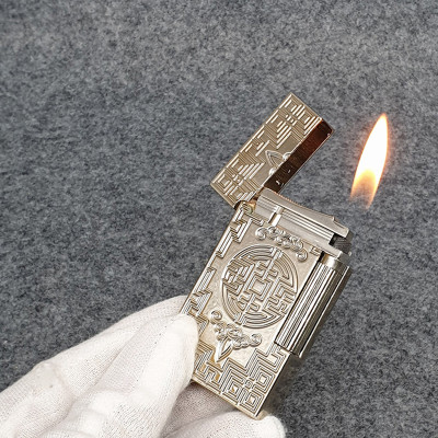 Vỏ Hột Quẹt Bật Lửa Upon D23T Họa Tiết Hoa Văn Cổ Điển - Dùng Ga Đá Cao Cấp