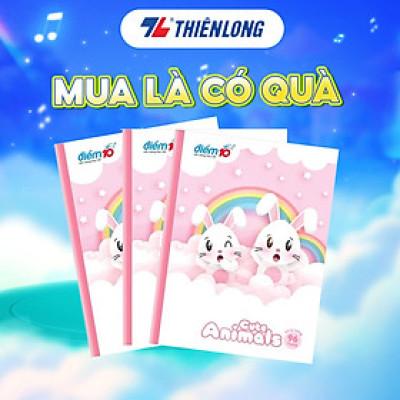 Combo 5 Tập học sinh 96 trang 5 ô ly vuông 100 gsm Điểm 10 TP-NB075 (hình ngẫu nhiên)