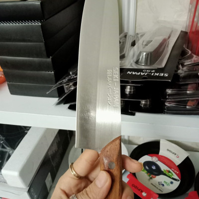 Dao thái đồ ăn, cắt gọt trái cây SEKI Nhật loại trung cán gỗ dài 30cm 