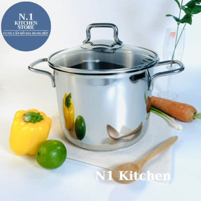 Nồi inox cao cấp Korkmaz Perla thân cao Thổ Nhĩ Kỳ - Bảo hành 4 năm - Hàng Chính Hãng