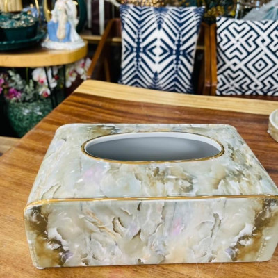 HỘP ĐỰNG GIẤY ĂN BẮNG SỨ VÂN ĐÁ CAO CẤP - VD62