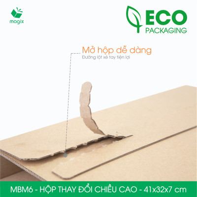 MBM6 - 41x32x7cm - Combo 20 Hộp carton thay đổi chiều cao - Thùng carton đóng hàng