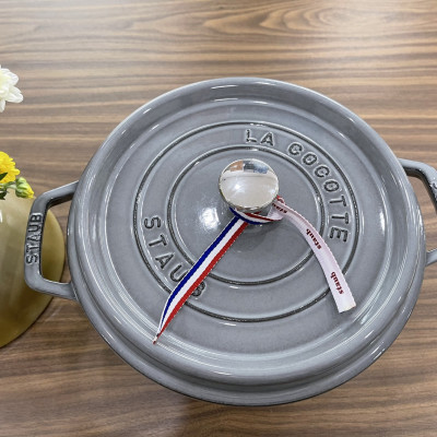NỒI GANG STAUB COCOTTE MÀU XÁM 24CM – 4,7L Hàng Chính Hãng