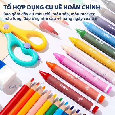 Bút màu Mideer Portable Art Gift Box 6 in 1, hộp bút màu cao cấp 37 chi tiết