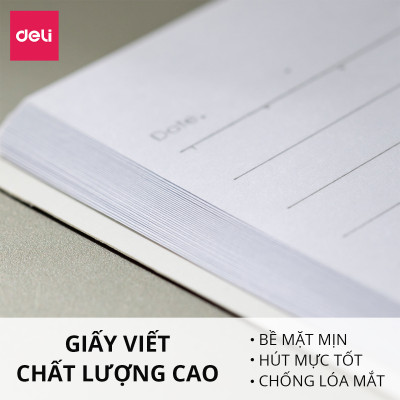 Sổ Vở Khâu Gáy Học Sinh A5 80 120 Trang Deli Bìa hoạt hình nhiều mẫu - Tập kẻ ngang giấy chống lóa màu be - Giấy viết trơn tru, chữ gọn đẹp - Phù hợp làm tập vở ghi chép, lập kế hoạch, lên lịch trình, ghi nhớ từ - 1 quyển
