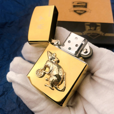 Vỏ Hột Quẹt Bật Lửa Xăng Đá Zorro Z91743 Họa Tiết Con Chuột - Dùng Xăng Bấc Đá Cao Cấp