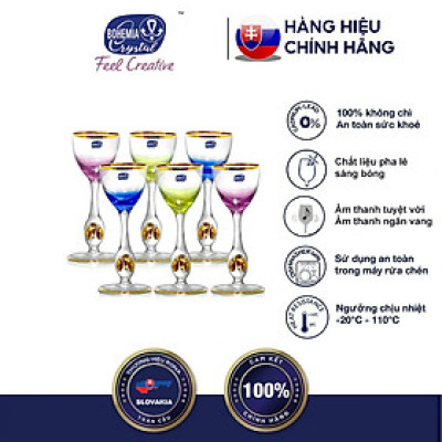 Bộ 2 ly pha lê uống rượu mạnh 050 ml Bohemia Czech Republic