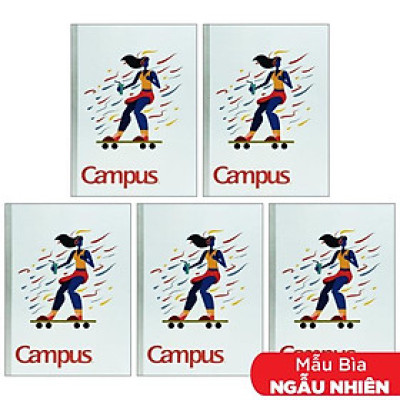 Combo 5 Tập Life Flow - B5 Kẻ Ngang Có Chấm 120 Trang ĐL 70g/m2 - Campus NB-BLFL120 (Mẫu Màu Giao Ngẫu Nhiên)