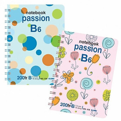 Sổ lò xo dọc B6, 200 trang 70/76; MS: 938