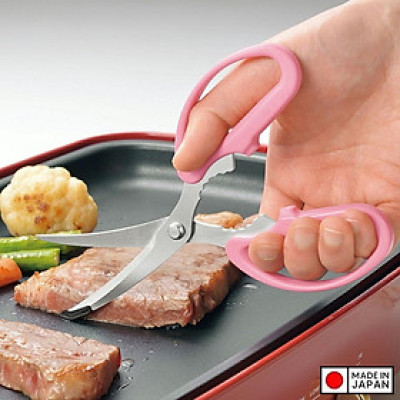 [CHÍNH HÃNG] Kéo nhà bếp đầu cong siêu sắc bén Shimomura Yaki Party - Hàng nội địa Nhật Bản | Made in Japan