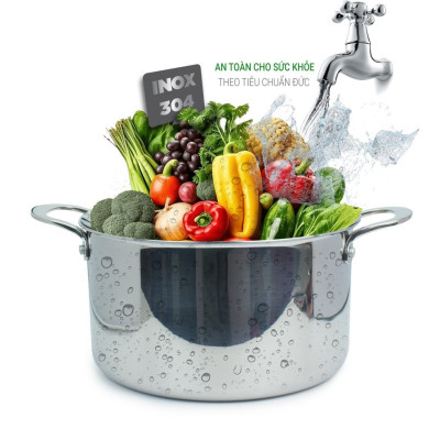 Nồi Inox 3 lớp đúc liền khối Kalpen Kazler 18cm dung tích 2.5L hàng Đức - Hàng chính hãng