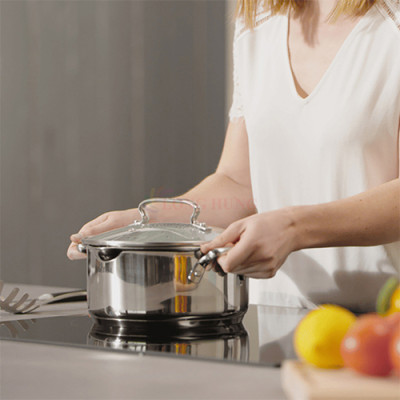 Nồi Inox cao cấp Tefal Duetto Plus (18cm x 2.0L/20cm x 2.9L/22cm x 6.1L/24cm x 5.0L/28cm x 10.0L) - Hàng chính hãng