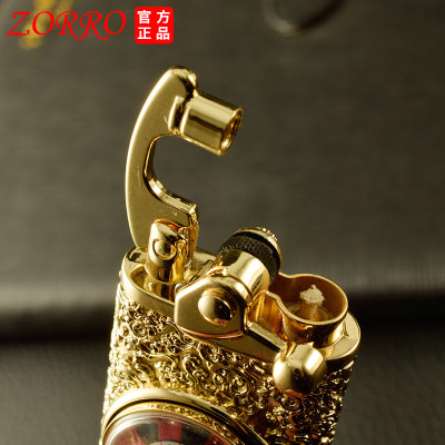 Vỏ Hột Quẹt Bật Lửa Xăng Zorro Z613 Thiết Kế Họa Tiết Vòng Xoay Roulette Đẹp Độc Lạ - Dùng Xăng Bấc Đá Cao Cấp