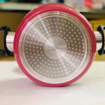 Tặng cặp nhấc nồi silicon cao cấp- Bộ nồi chảo đáy từ 3 món gồm 2 nồi 18-20cm, 1 chảo 24cm Easy Kimscook chống dính vân đá Hàn Quốc