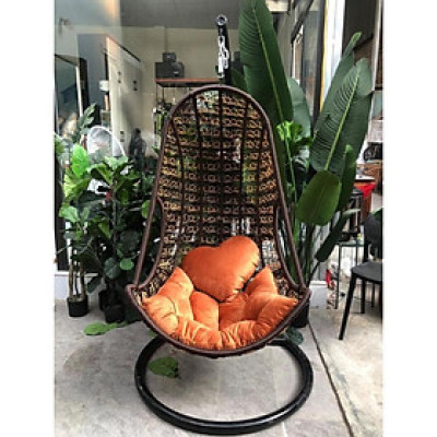 Hàng Siêu Cấp Xích đu đan, ghế lười, nôi treo thư giãn đọc sách sân vườn mây nhựa, dáng lưng tôm - Giá Tại Xưởng