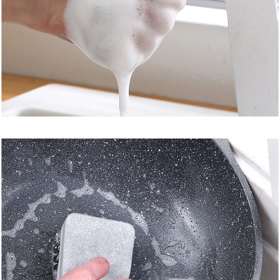 Miếng bọt biển rửa chén bát xoong nồi, bồn rửa chén, lavabo hai mặt siêu sạch tiện dụng