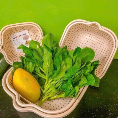 Set 6 Rổ Chậu Vuông Nhựa An Toàn - Tiện Dụng Cho Nhà Bếp Và Gia Đình - HÀNG CHÍNH HÃNG MINIIN