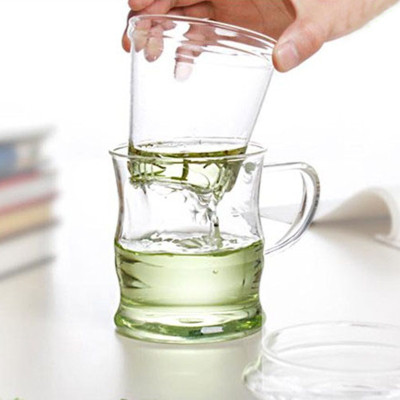 Mẫu ly thủy tinh uống trà có lõi lọc và không lõi lọc