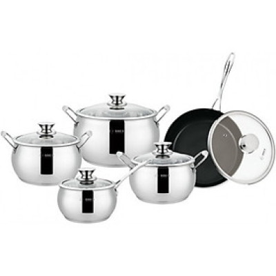 Bộ nồi inox 5 món dáng bầu Arber AN-06BB Hàng chính hãng