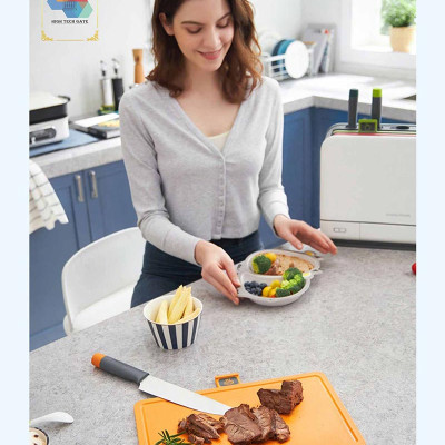 Bộ dao thớt khử khuẩn UV và sấy khô 70ºC Morphy Richards MR1001 tích hợp khay đựng đũa - Hàng Nhập Khẩu