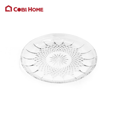 Khay trái cây nhựa JB vân gợn sóng - Trong suốt - Hàng nhập khẩu chính hãng Cobihome