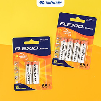 Vỉ 4 Pin Alkaline AAA Thiên Long Flexio