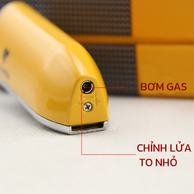 Bộ Set Phụ Kiện 2 Món HB-528 Gồm Vỏ Hột Quẹt Bật Lửa Gas Khò 3 Tia Mạnh Mẽ + Cắt Sắc Bén - Nhiều Màu