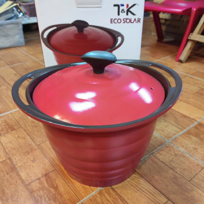 Nồi hầm nhôm đúc Hàn Quốc T&K Eco Solar 24cm thành cao 18cm dung tích 6L đáy từ