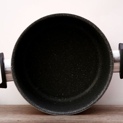 Tặng cặp nhất nồi silicon- Bộ nồi Easy Kimscook đáy từ chống dính vân đá cao cấp Hàn Quốc, dùng được tất cả các loại bếp / Induction 