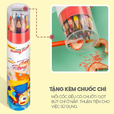 Hộp 12 Bút Chì Màu Kèm Chuốt Chì - Thiên Long CPC-C020