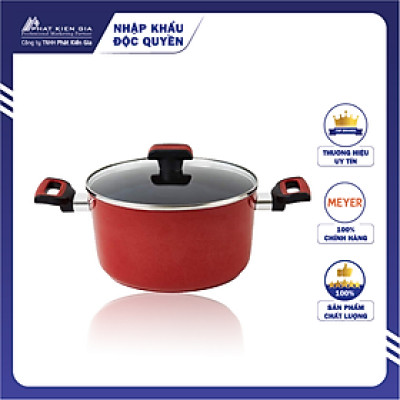 Nồi Chống Dính Forge Red Có Nắp Meyer 20cm - Thương Hiệu Mỹ, SX Thái Lan | Meyer Forge Red Saucepot 20cm