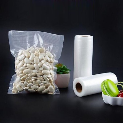 Cuộn túi hút chân không một mặt nhám, một mặt trơn đựng thực phẩm dài 5m