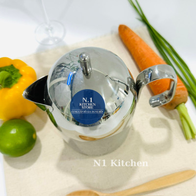 Bình ấm cà phê inox cao cấp Korkmaz Perla 0.85 lít - A283 - Hàng Chính Hãng