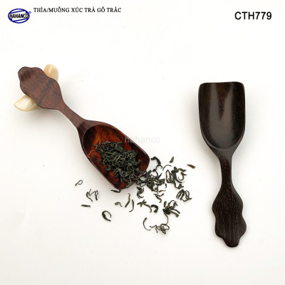 Muỗng xúc trà gỗ trắc/cẩm siêu sạch (HAHANCO) Dụng cụ hữu dụng khi thưởng trà - CTH779