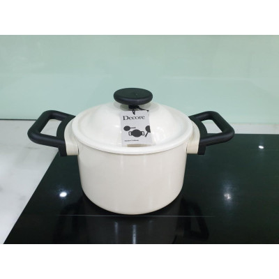 Nồi Decor Chống Dính Cao Cấp 18cm 2 tay cầm LDE1182IH màu trắng sữa (cam kết hàng chính hãng)