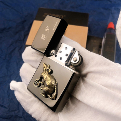 Vỏ Hột Quẹt Bật Lửa Xăng Đá Zorro Z91743 Họa Tiết Con Chuột - Dùng Xăng Bấc Đá Cao Cấp