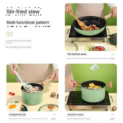 Seoulcook Luxury – Bộ 3 món nồi chảo đáy từ cao cấp Hàn Quốc, chống dính vân đá an toàn cho sức khỏe.