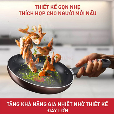 Chảo chiên chống dính đáy từ Tefal Day By Day (24cm/28cm) - Hàng chính hãng