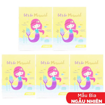Combo 5 Tập Học Sinh 4 Ô Ly 100 Trang 80gsm - Fabico ELE23 (Mẫu Màu Giao Ngẫu Nhiên)