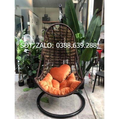 Hàng Siêu Cấp Xích đu đan, ghế lười, nôi treo thư giãn đọc sách sân vườn mây nhựa, dáng lưng tôm - Giá Tại Xưởng