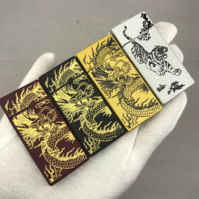 Vỏ Hột Quẹt Bật Lửa Rồng Xăng Thiết kế đẹp độc lạ - Dùng Xăng Bấc Đá Cao Cấp