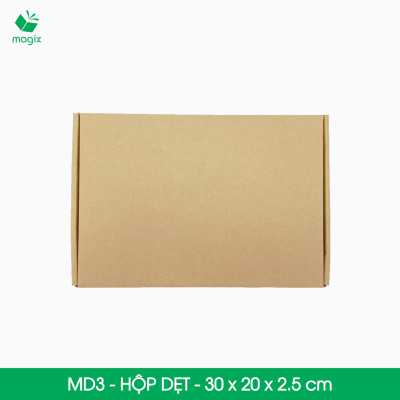 MD3 - 30x20x2.5cm - 25 Thùng hộp carton trơn đóng hàng
