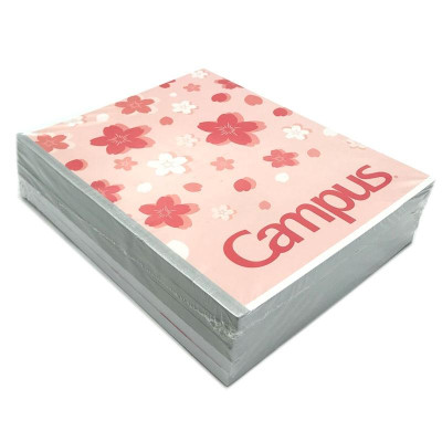 Vở Sakura A5 4 Ly Ngang 200 Trang ĐL 70g/m2 - Campus NB-ASKR200 - Màu Hồng Cam