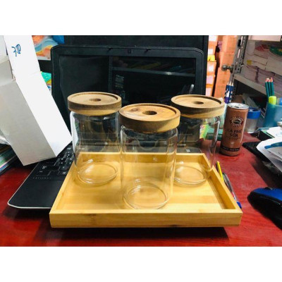 (SẴN) Hũ thủy tinh trơn đựng đồ khô 5 kích cỡ, hũ thủy tinh cao cấp, hũ đựng đồ khô 