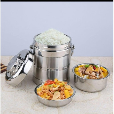  Cặp Lồng Inox 3 Tầng 1.4 - 2 Lít -Cặp Lồng  Đựng Cơm Cháo Phở Giữ Nhiệt Cao Cấp - Cà Mên Inox - Hàng Loại 1 - Chính Hãng MINIIN