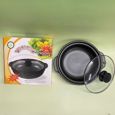 Nồi đất sứ loại 1 tráng men chống dính có nắp, sâu lòng, cạn lòng - Kho cá, thịt, mì cay, cơm niêu