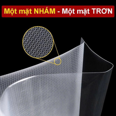Cuộn túi hút chân không một mặt nhám, một mặt trơn đựng thực phẩm dài 5m